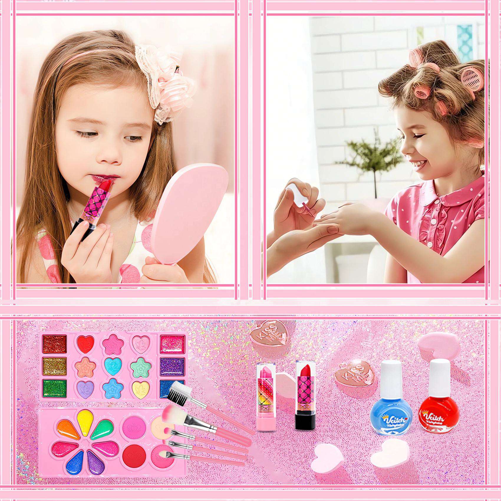 Princess Makeup DIY Bead Bracelet Making Kit for Girls Play Game Children Cosmetics Toy Plastic Full Set Makeup Kids